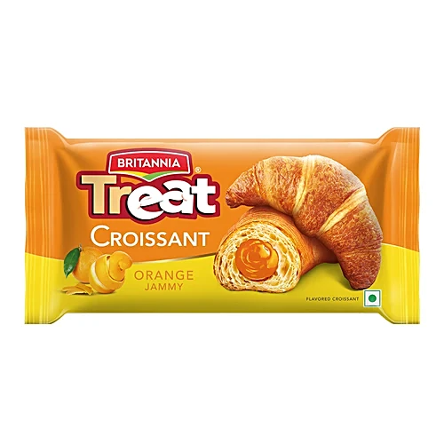 Britannia Treat Croissant Cream Roll Cake - Orange Jammy, 45g