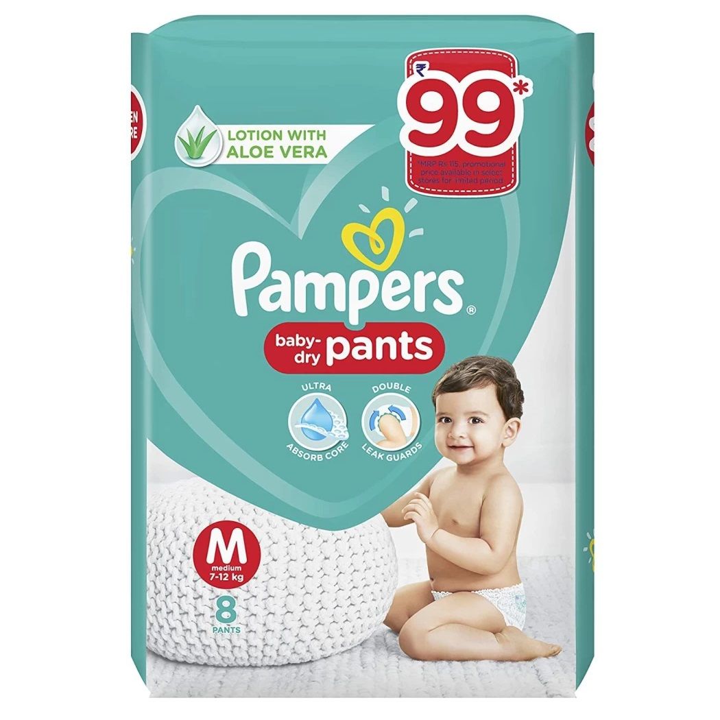 Pampers Pant Style Diapers - M, 8pcs