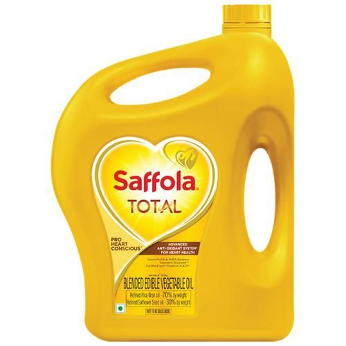 Saffola Total Oil Heart Pro Oil Jar - Rice Bran & Refined Sunflower, 5L