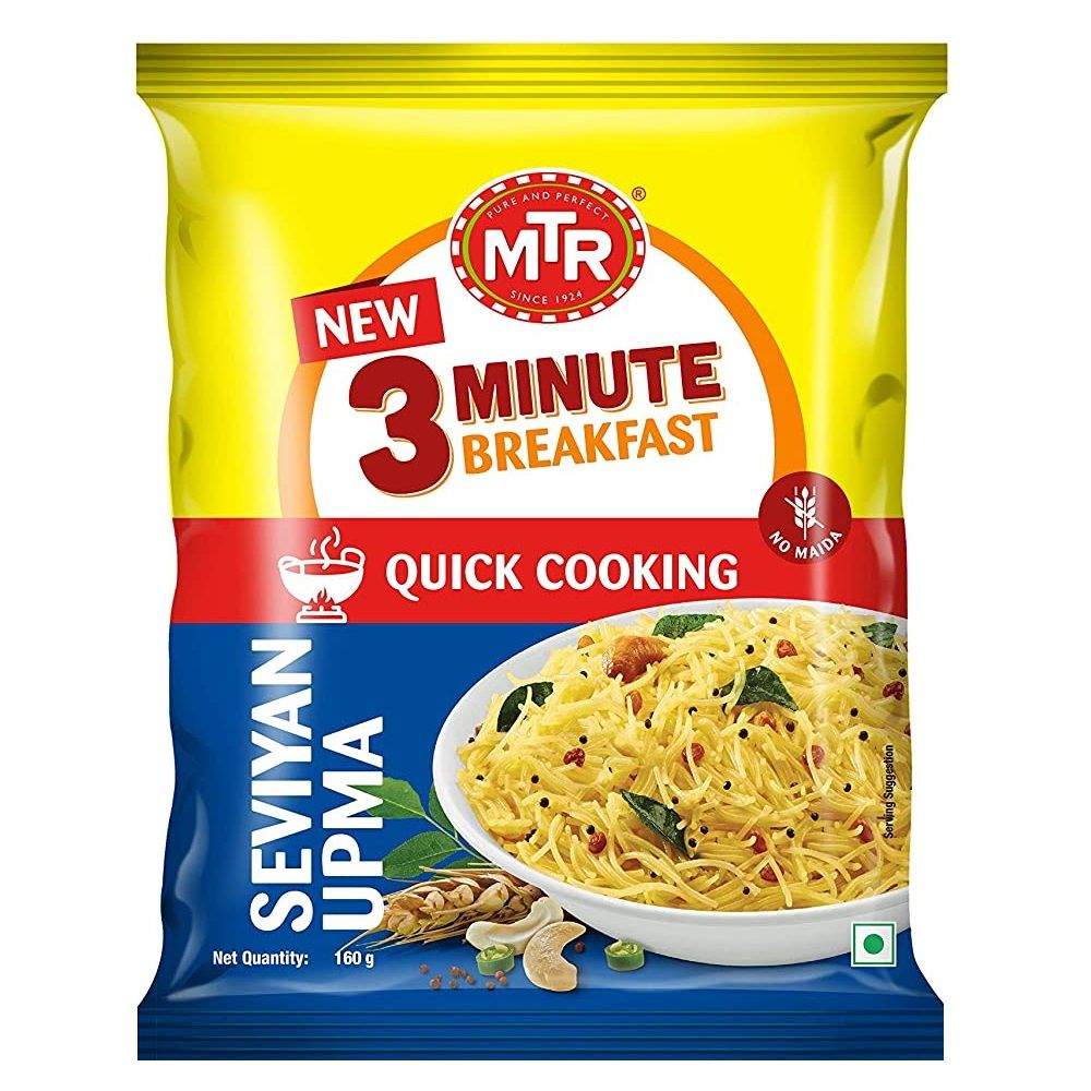 MTR 3 Minute Breakfast Pouch - Seviyan Upma, 160g