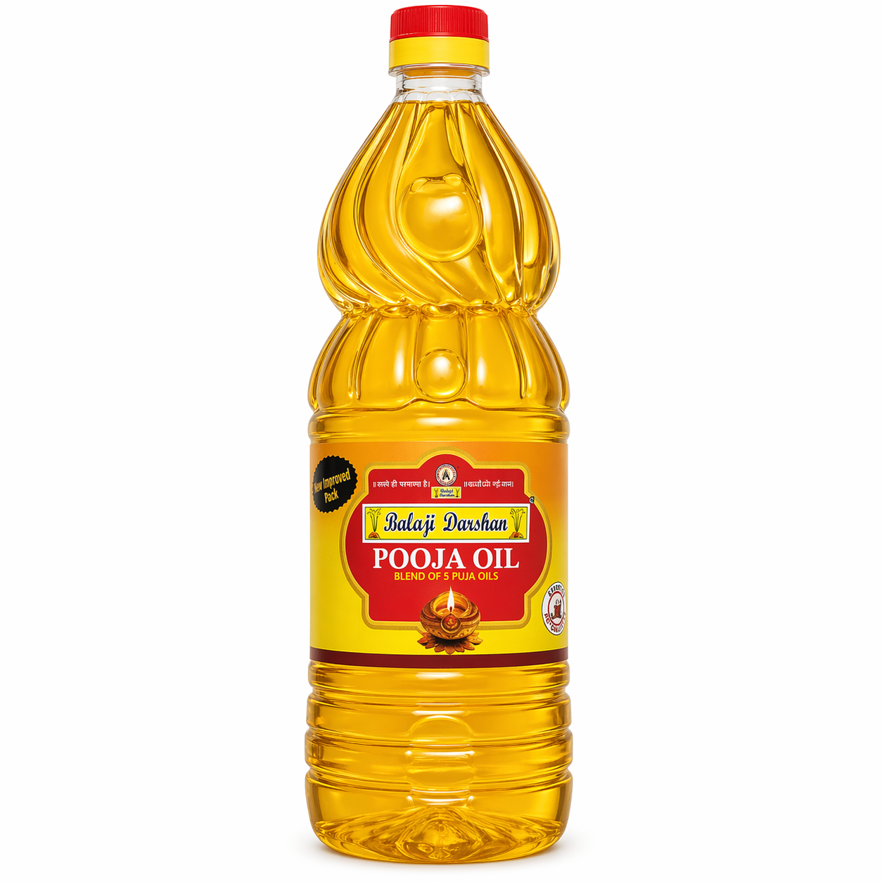 Balaji Darshan Blended Pooja Oil Bottle, 900ml