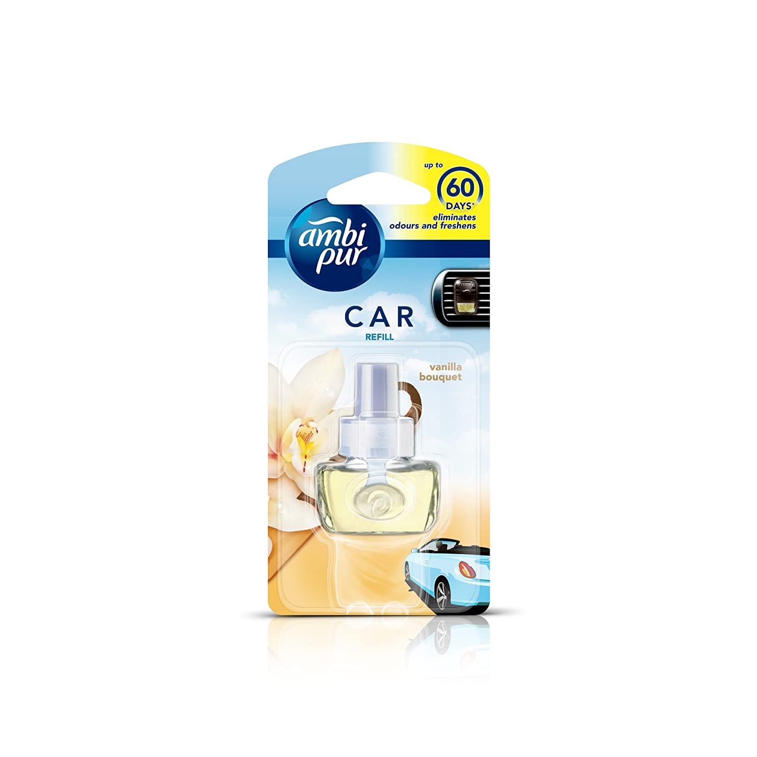 Ambipur Car Freshener Refill - Vanilla, 7.5ml