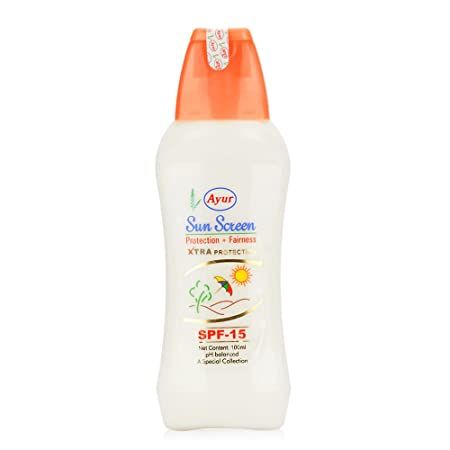 Ayur Sunscreen Lotion - SPF 15, 100ml