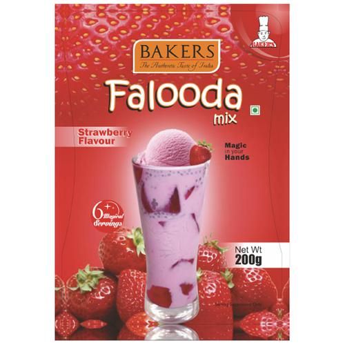 Bakers Falooda Mix Pouch - Strawberry Flavour, 200g
