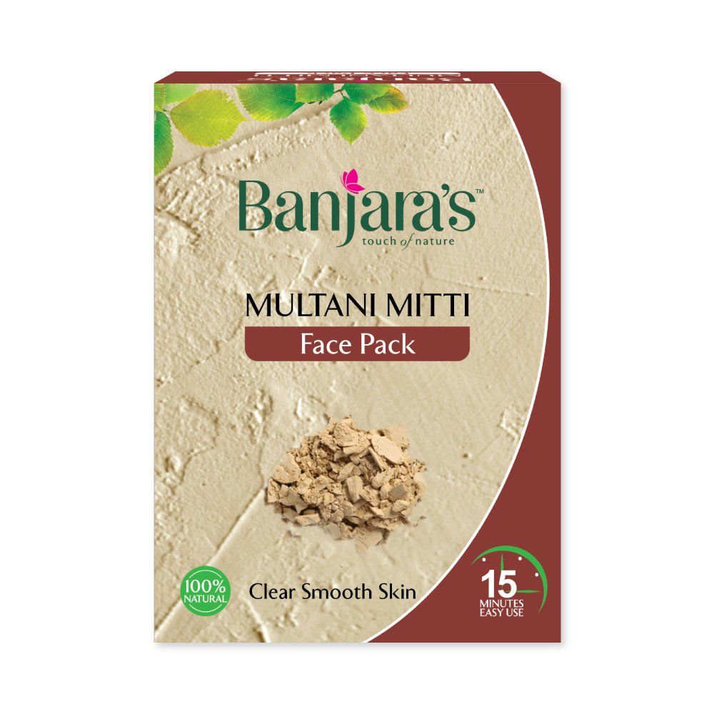 Banjara's Multani Mitti Face Pack Powder Carton - Natural, 100g