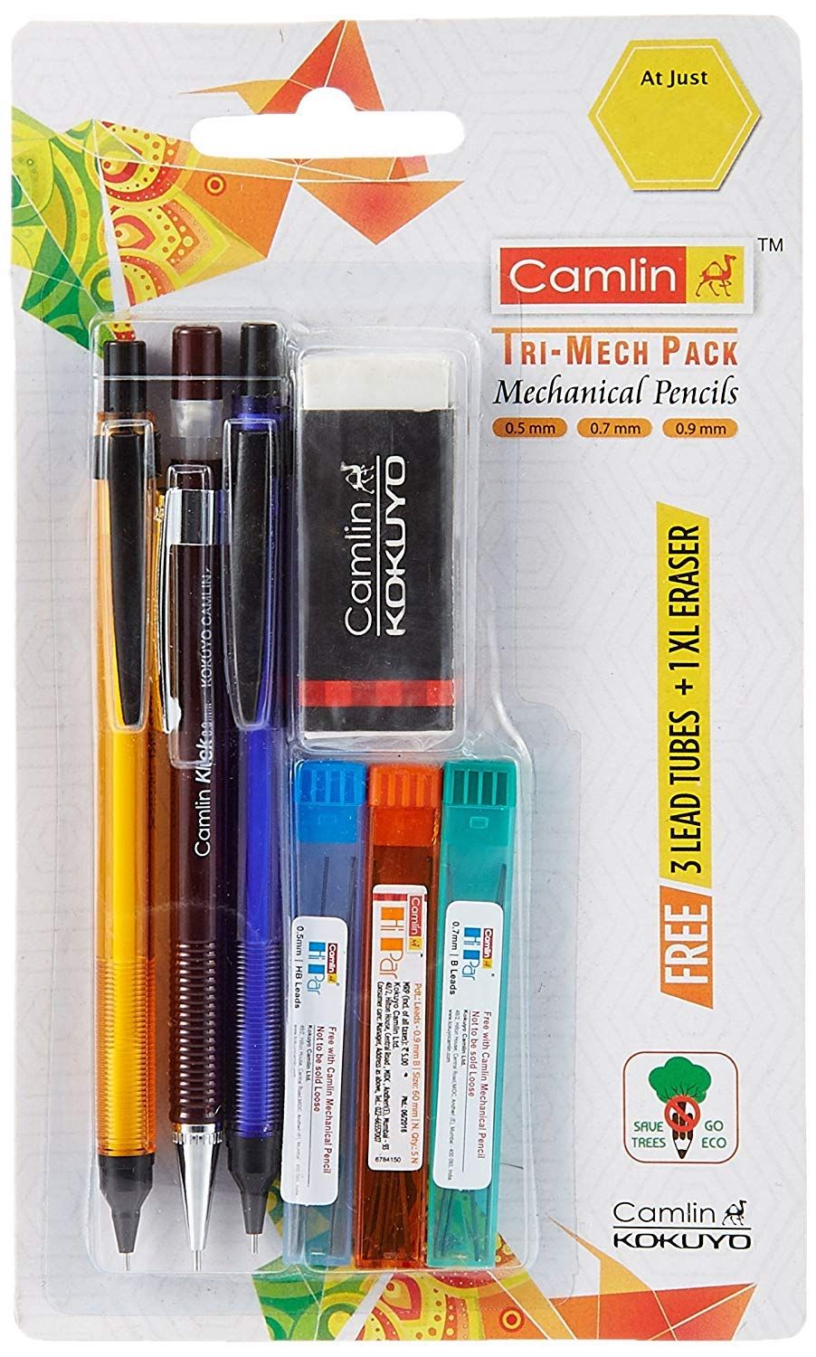 Camlin Kokuyo Mechanical Pencil, (Set of 3) ( 0.5, 0.7 & 0.9 mm)