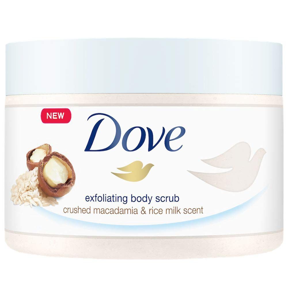 Dove Exfoliating Body Polish Scrub - Macadamia & Rice Milk, 298g