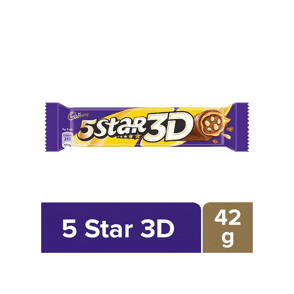 5 Star 3D Chocolate Bar, 42g