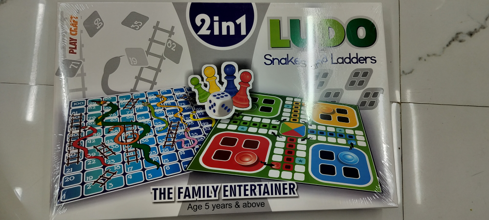 Play Craft 2 in 1 Family Entertainer (Ludo Snakes, Ladders