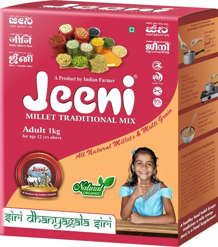 Jeeni Adult Millet Traditional Mix Carton, 1kg
