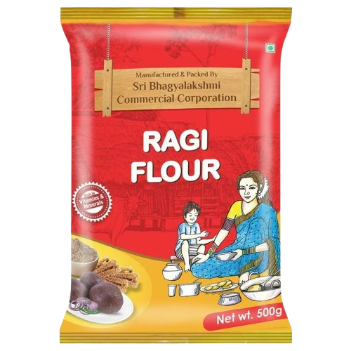 Bhagyalakshmi Ragi Flour Pouch, 500g