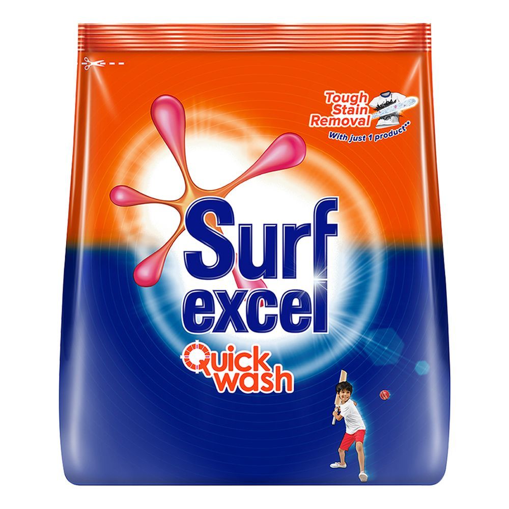 Surf Excel Detergent Powder Pouch - Quick Wash, 500g