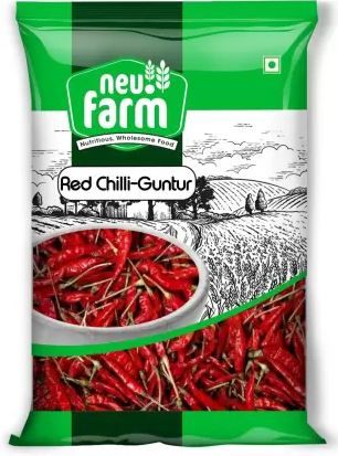 neu.Farm Red Chilli / Lal Mirch With Stem - Guntur, 200g