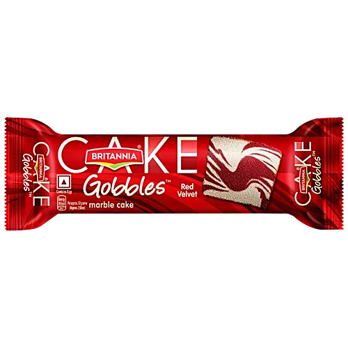 Britannia Gobbles Marble Cake - Red Velvet, 30g
