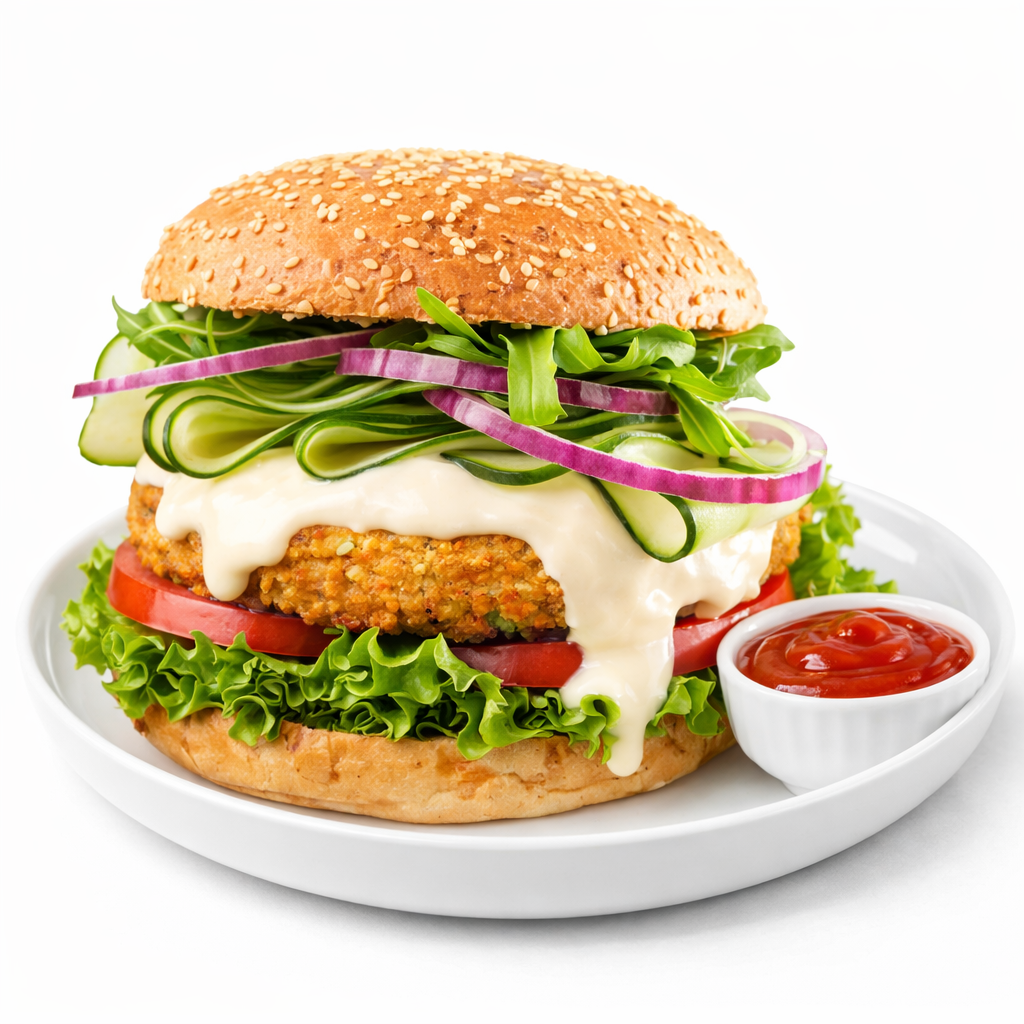 Veg Loaded Cheesy Burger, 1pc
