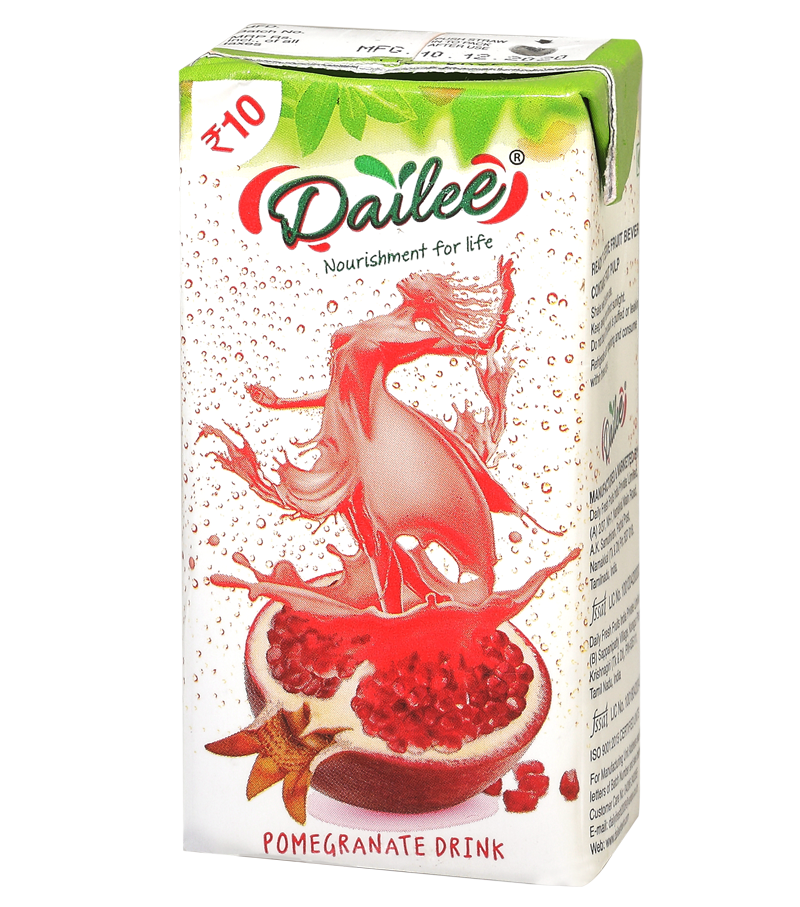 Dailee (Rs.10) Fruit Juice Tetra Pack - Pomegranate, 160ml