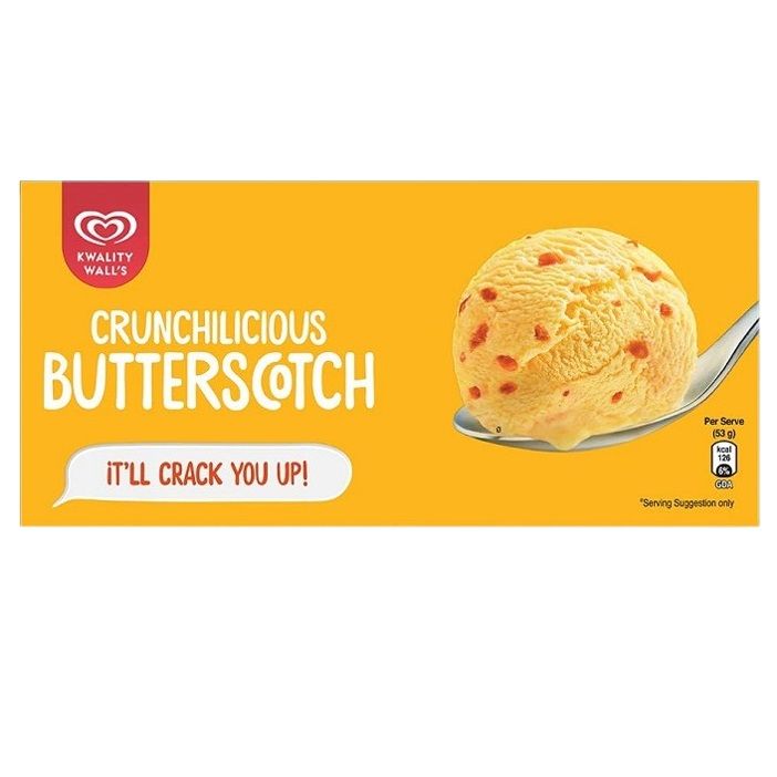 Kwality Wall's Party Pack Ice Cream Carton - Butterscotch, 700ml
