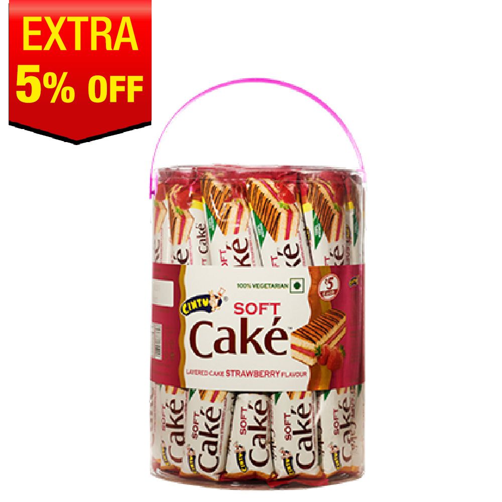 Cintu Soft Cake Jar - Strawberry, 850g (17g x 50pc)