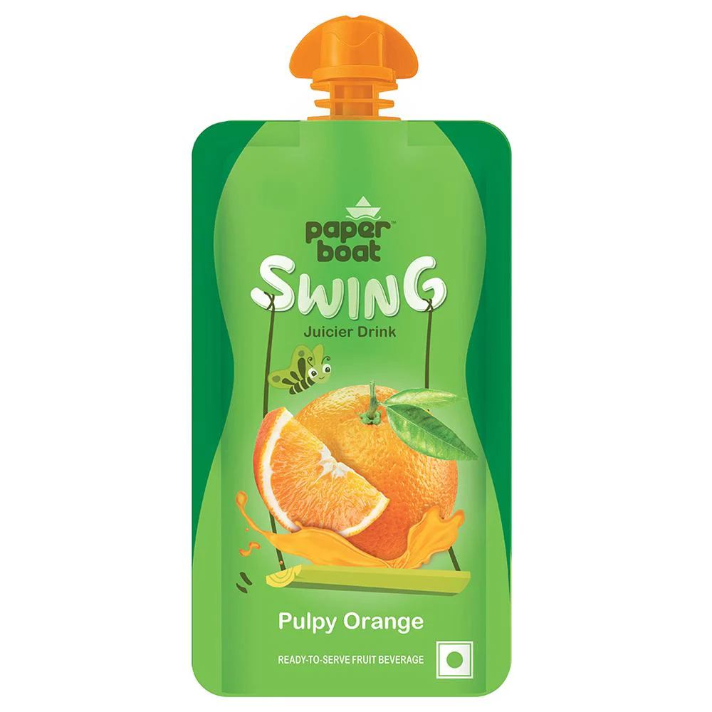 Paper Boat Swing Fruit Juice Spout Pack - Pulpy Orange, 125ml