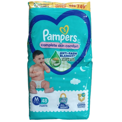 Pampers All Round Protection Baby Diaper Pants - M, 48pc