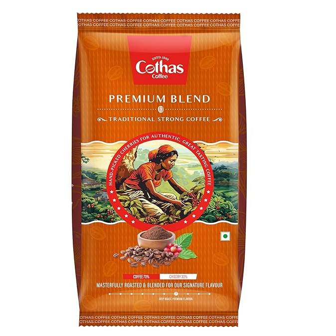 Cothas Filter Coffee Powder Pouch - Perfect Blend (80% Coffee, 20% Chicory), 200g