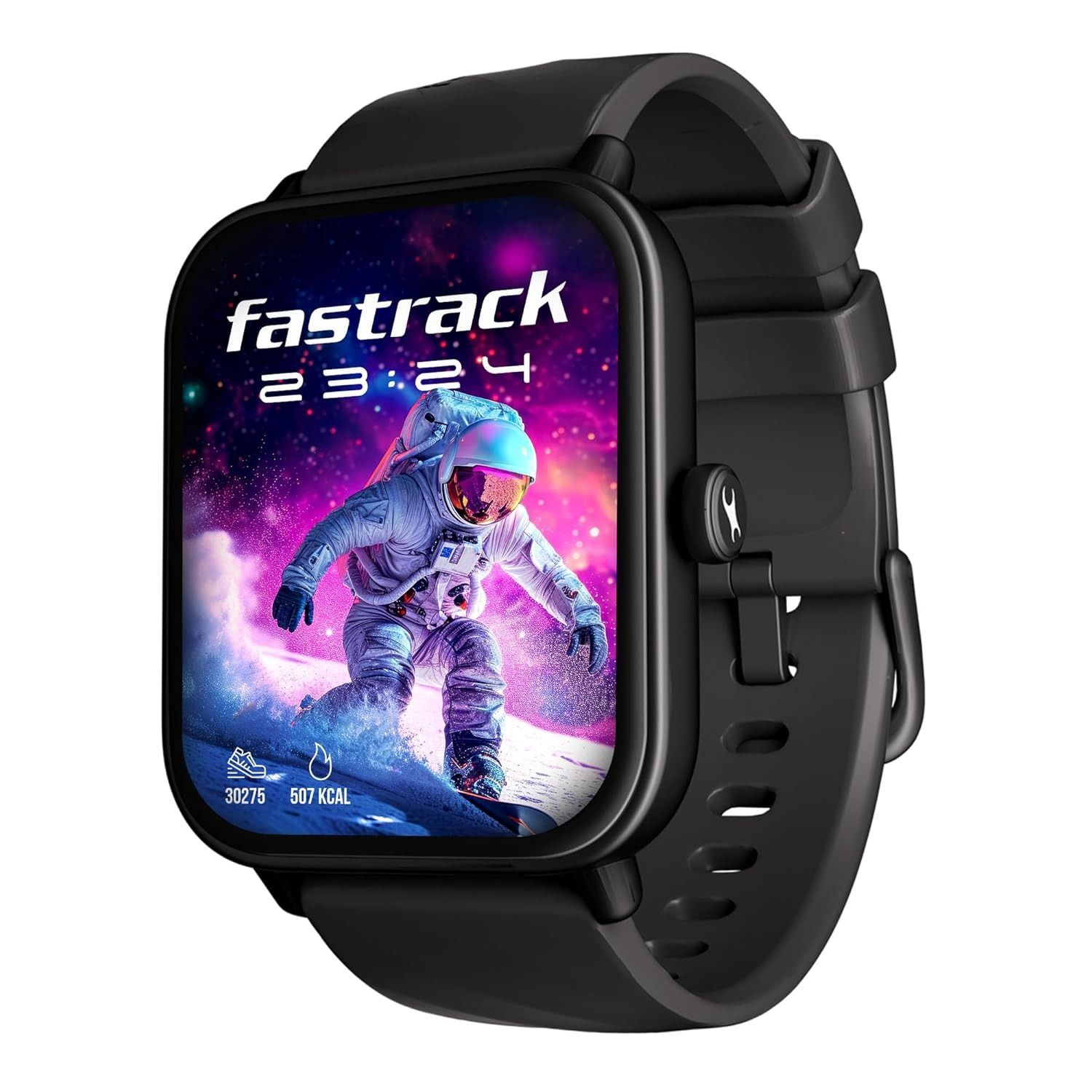 Fastrack | Glide 38100PP06 | Bluetooth Calling Smart Watch (1.83 Inch, Black)
