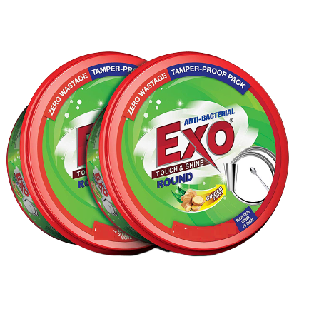 Exo Round Dishwash Bar Tub - Ginger Twist, 700g (Set of 2)
