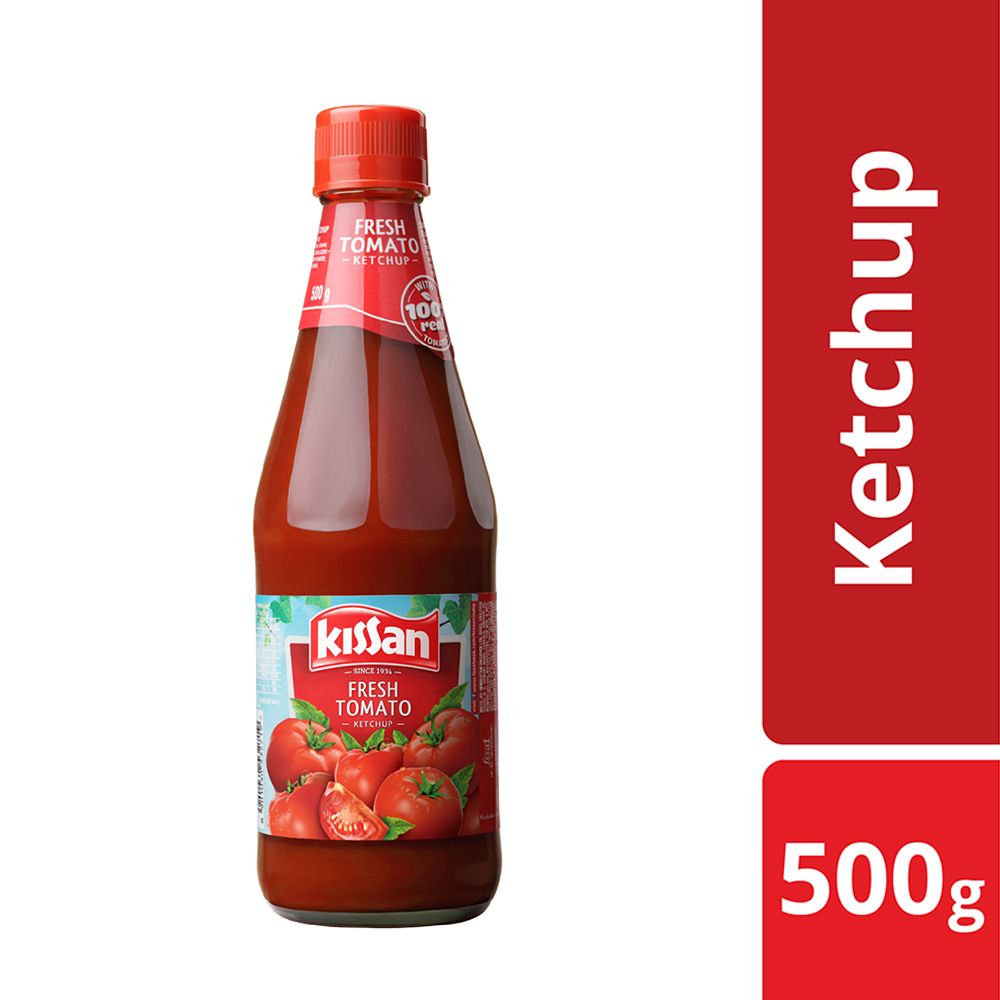 Kissan Ketchup - Fresh Tomato Glass Bottle, 500g