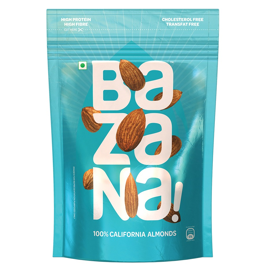 Bazana Dry Fruits Standy Pouch - California Almond, 205g