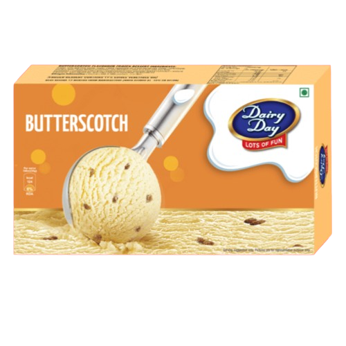 Dairy Day Ice Cream Carton - Butterscotch, 500ml