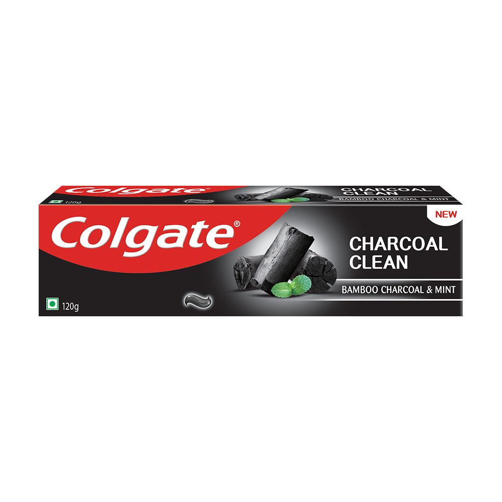 Colgate Charcoal Clean Black Gel Toothpaste - Bamboo Charcoal & Mint, 120g