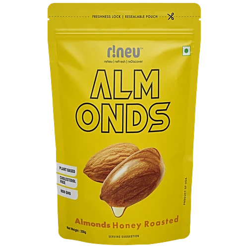 r!neu Premium Almonds - Honey Roasted, 250g