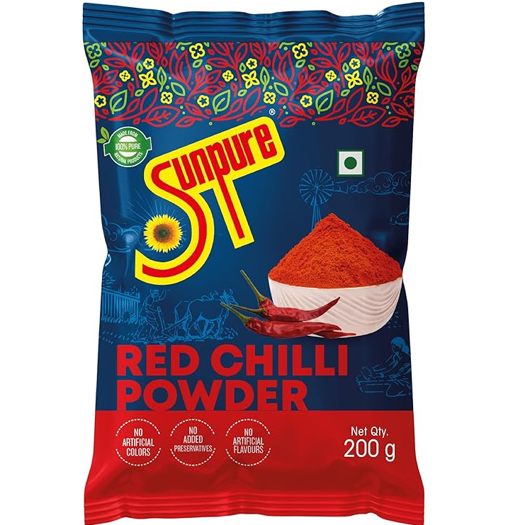 Sunpure Red Chilli Powder Powder, 200g