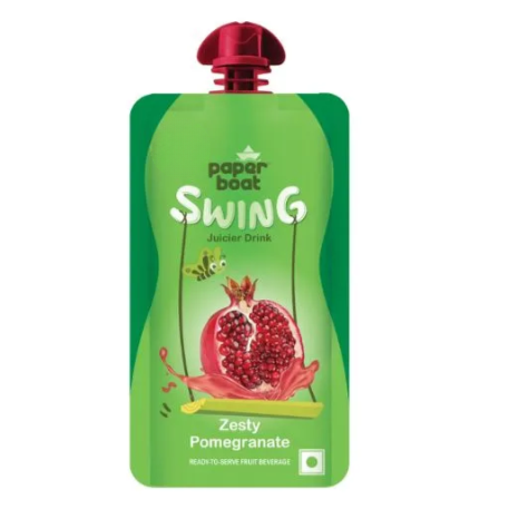 Paper Boat Swing Fruit Juice Spout Pouch - Zesty Pomegranate, 125ml