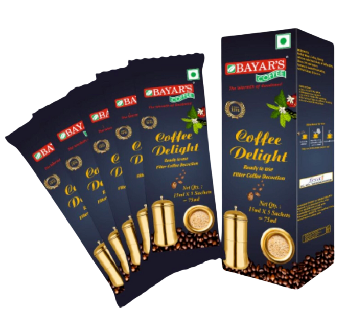 Bayars Coffee Delight Ready Filter Coffee Decoction Carton, 75ml (15ml x 5pc)