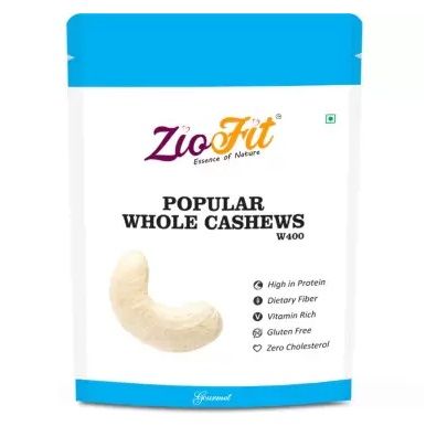Ziofit Dry Fruits - Popular Whole Cashew Nuts, 500g
