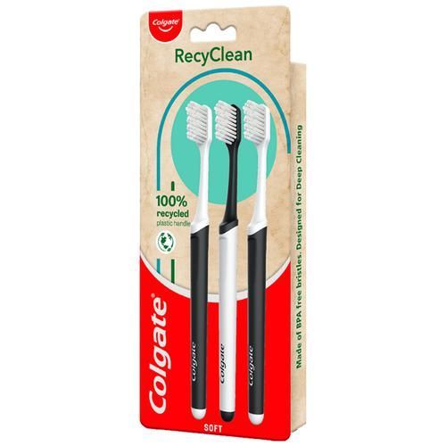 Colgate Recy Clean Toothbrush - Soft, 3pc
