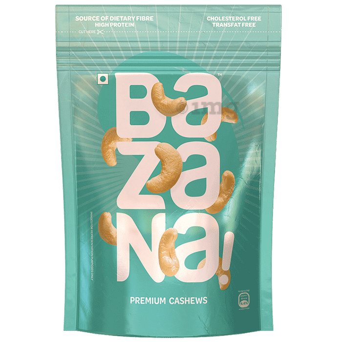 Bazana Premium Dry Fruits Standy Pouch - Cashew, 205g
