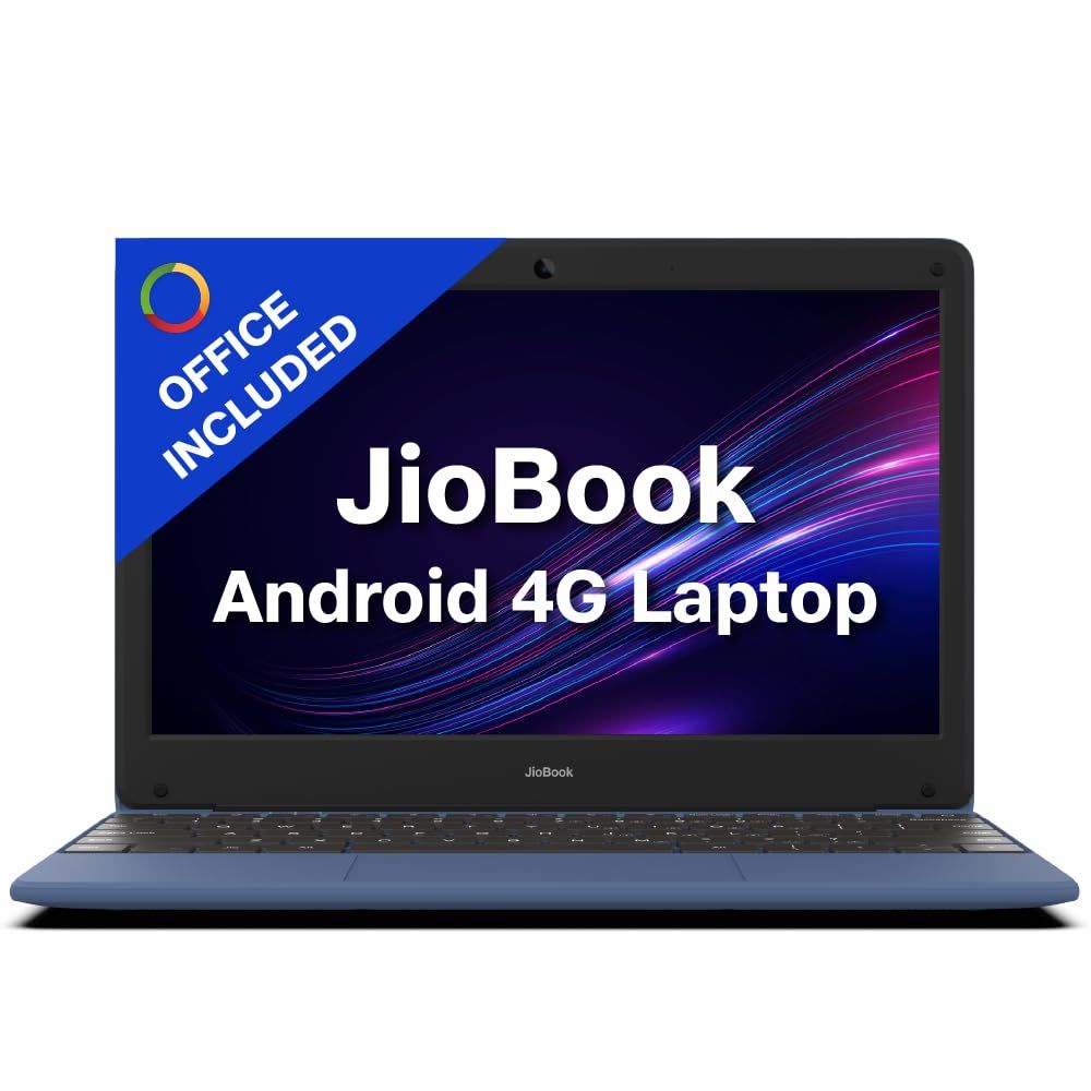 Jio | JioBook | 4G LTE HD Laptop (11.6 inch, 990g, MediaTek Octa-core, 4GB, 64GB, Blue)