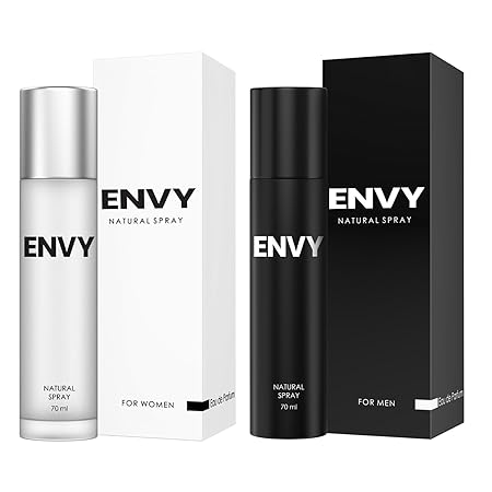 Envy Natural Spray Eau de Men & Women Perfume Combo, 70ml + 70ml