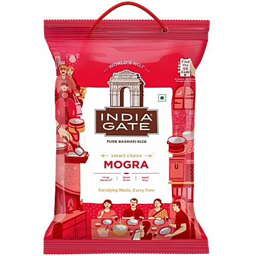 India Gate Mogra Basmati Rice Bag - Broken Grain, 5Kg