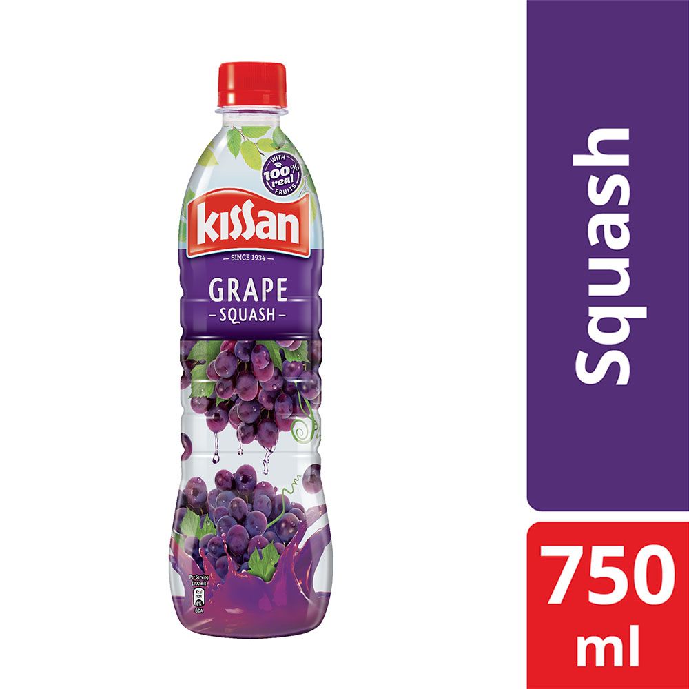 Kissan Squash Pet - Grape, 750ml