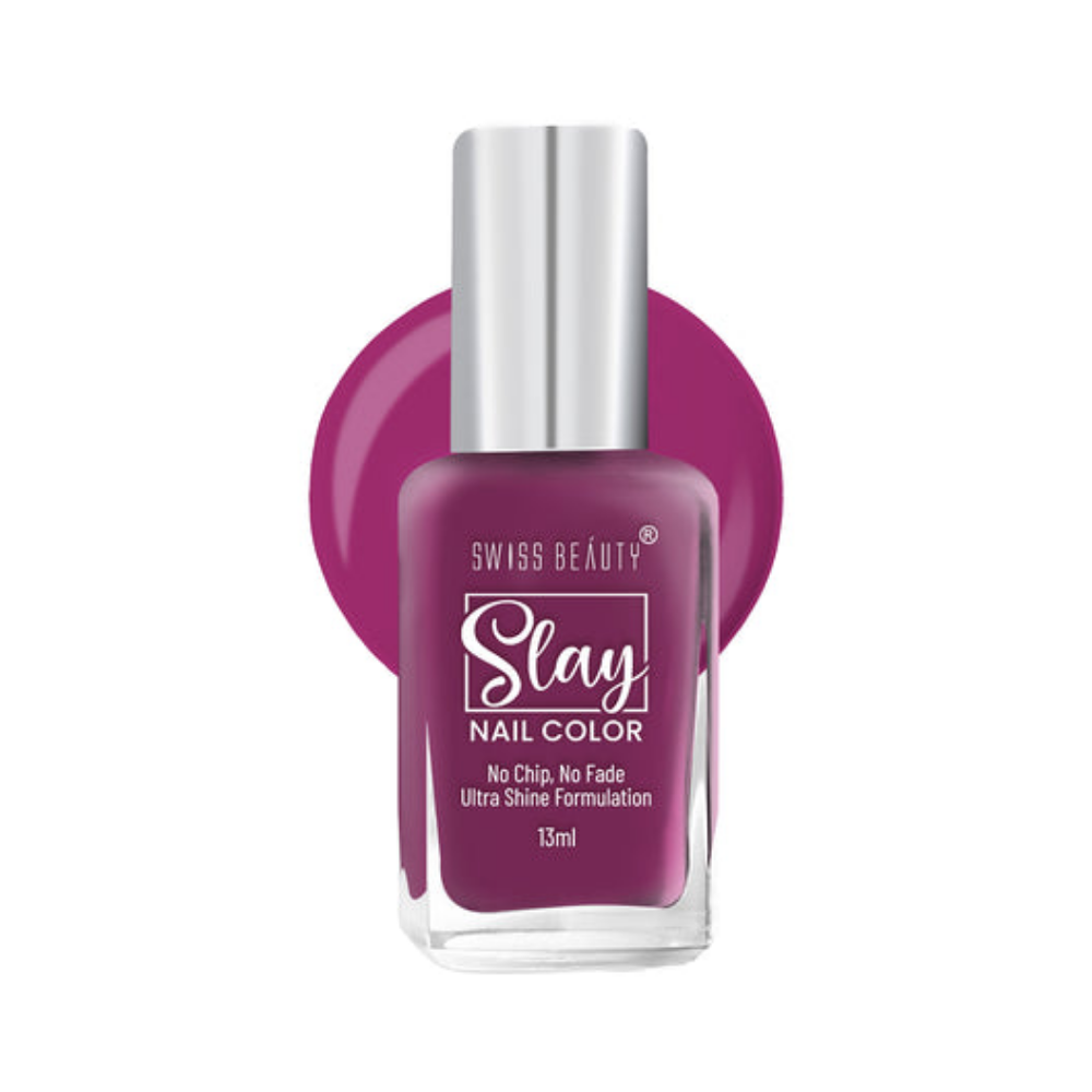 Swiss Beauty Slay Nail Color Shade No - 315, Raspberry, 13ml