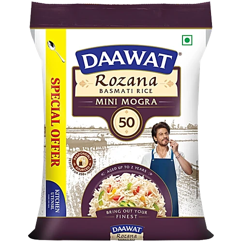 Daawat Sehat / Rozana Mini Mogra Basmati Rice, 5kg