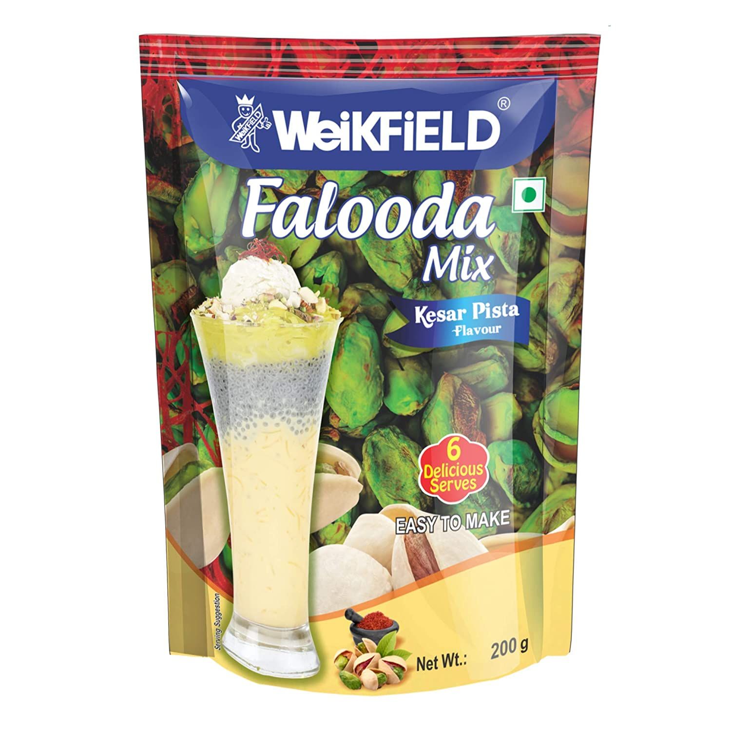 Weikfield Falooda Mix - Kesar Pista, 200g