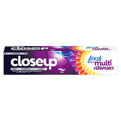 Closeup Complete Fresh Protection Gel Toothpaste - Fresh Multi Vitamins, 80g