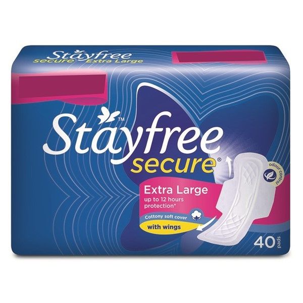 Stayfree Secure Sanitary Pads - XL Wings, 40pcs