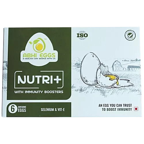 Abhi Eggs Nutri+ Hen White Eggs, 6pc