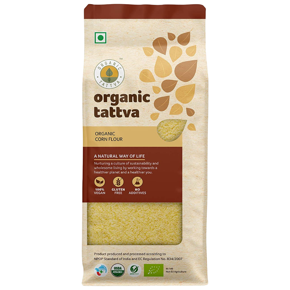 Organic Tattva Maize Flour / Makka Atta, 500g