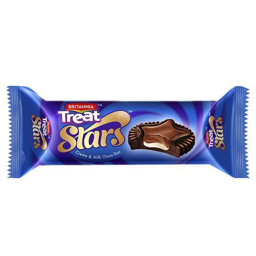 Britannia Treat Stars Biscuit - Milk Choco, 100g
